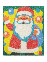 Аппликация из песка 138*16см  "Дедушка Мороз" 4+