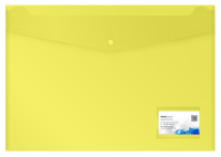 Конверт на кнопке А3 0,18мм однотонный, карман для визитки, ассорти