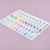 НАБОР МАРКЕРОВ-КИСТЕЙ  АКРИЛОВЫХ "SKETCH&ART" ПАСТЕЛЬНЫЕ ЦВЕТА, 12 ЦВ.