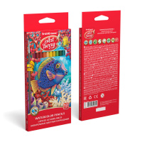 Карандаши цвет. акварельные 12цв "Erich Krause" с кисточкой