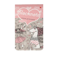 Блокнот А5  40л "Волшебные единороги" скрепка, клетка, ассорти