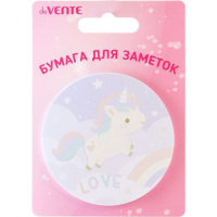 Бумага с липким краем  30л, фигурная " Magic unicorn",  ассорти