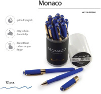 Ручка "Monaco. Синяя" шарик., 0,5мм, пластик/металл., синие чернила + стержень