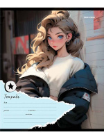 Тетрадь А5 18л кл. Проф-Пресс "Модные девушки - 2" 5 диз.в спайке, белизна 100%