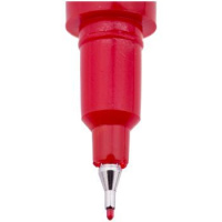 Маркер перманентный двухсторониий 0,7мм и 1мм  красный, Luxor "150" пулевидный наконечник