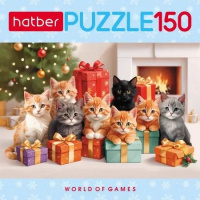Пазлы  150 элементов  330*220мм.  "Котята с подарками"