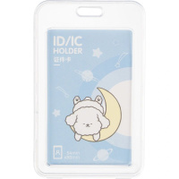 Бейдж 54х86 мм. вертик., полипропилен, синий