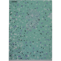 Папка уголок А4  с рисунком Crystal Dream (полупрозрачная бирюзовая с паттерном), 0,18мм