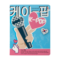 Тетрадь А5 48л кл. Альт "K-pop" мат.лам., бел.100%