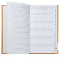 Алфавитная книга А5  80л "Городской автомобиль" вырубка, лин. УФ-лак