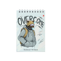 Блокнот А6  40л гребень "На спорте" клетка