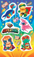 Наклейки детские 15*9см  "Герои"