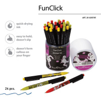 Ручка шар. BV автомат. "FunClick. Городской движ" 0.7мм, синяя