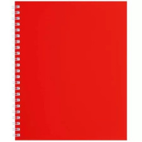 Тетрадь А5  96л кл. гребень Hatber "SoloMatte. Красный шелк" софт-тач