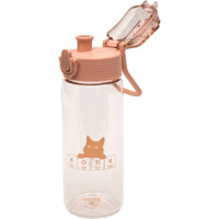 Бутылка для воды 550мл "Kotik" 20 x 6,8 см, пластиковая, пыльно розовый