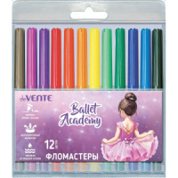 Фломастеры  12цв "deVENTE. Ballet Academy", вент.колпачок, блистер
