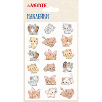 Наклейки декоративные объемные 10*15см  "Милые котята",мягкие, многоразовые