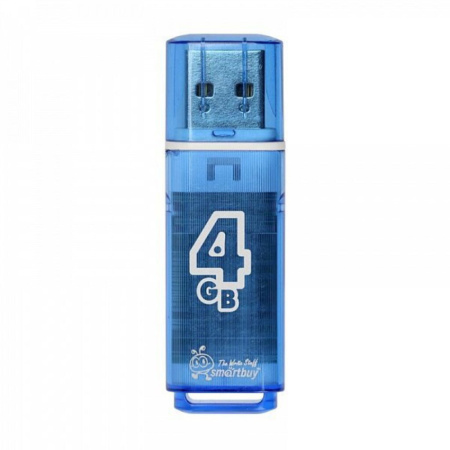 Флеш-драйв  4 GB USB 2.0 Smartbuy Glossy series Blue