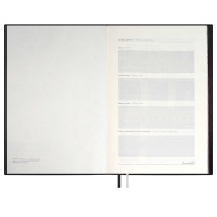 Ежедневник недат. А4 160л., кож.зам., мягк.пер. "Тиволи черный" блинт. тисн., ляссе