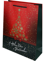 Пакет подар. бум. новогодн. 26*32*10см Новогодняя звезда