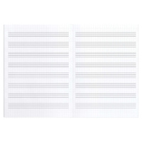 Тетрадь для нот А4 16л., вспом.линии нотного стана, вертик, скоба "Трио сурикатов"