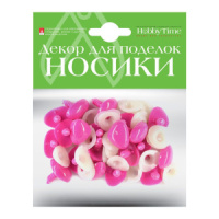 Набор "Носики винтовые треугольные розовые" 19*14мм, 20 шт.