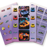 Альбом наклеек А6 6 лист. "100 наклеек. Машина"