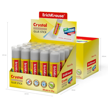 Клей карандаш Erich Krause CRYSTAL 15 гр.
