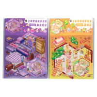 Наклейки-румбокс д/создания миниатюрных сцен 21*20см "Девочка с питомцами" микс Наклейки-румбокс д/создания миниатюрных сцен 21*20см "Девочка с питомцами" микс