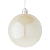 Набор елочных шаров 8 см, 4 шт., белая нефть, пластик