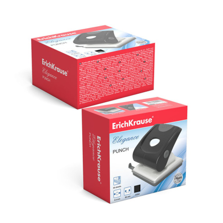 Дырокол EK Elegance 30 лист, металл, черный