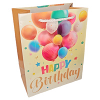 Пакет подар. бумажн. 18*23*10 см 210 гр/м2 С днём рождения!, микс дизайнов