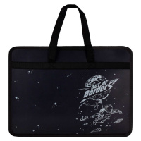 Папка А4 (340*250*95) с ручками, молния, пластик "Космонавт"