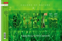 Альбом А4 40л гребень "Гармония цвета" пл. 100 гр/м, выб.лак., перфорация, 4 диз.в блоке