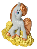 Магнит 7см "Пони в монетках"