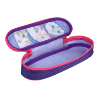 Пенал-косметичка с откид.крышкой (205*75*40) молния, микрофибра "Коты"