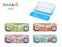 Пенал металл "Broner" 2 отд, 20,3*6,8*2,5см, ассорти 4 вида