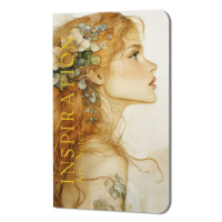 Записная книжка А5  32л скоба "Inspiration. Art. Notes. Россетти (девушка с цветами в волосах)"
