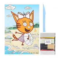 Картина из пластилина Три кота "Карамелька"