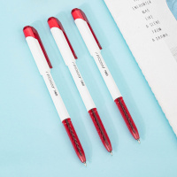 Ручка шар. Deli Arrow  красная, 0,7мм, белый корпус