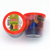 Мелки восковые ЛУЧ Карандаши 15цв, круглые, шестигран., треугол.формы, в стакане