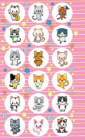 Наклейки-оценки 9*15см "Котики"