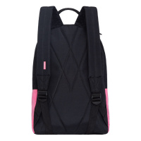 Рюкзак подростковый 26*38*12см Grizzly "Черный-розовый" полиэстер