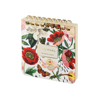 "POCKET JOURNAL" 90 х 90 мм, 60 Л,  НА ГРЕБНЕ "ПИОНЫ"