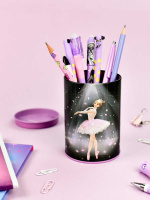 Копилка-подставка для канцелярских принадлежностей металл "Балерина" 10,4*7,5*7,5см