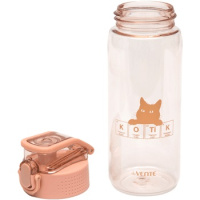 Бутылка для воды 550мл "Kotik" 20 x 6,8 см, пластиковая, пыльно розовый