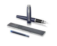 Parker IM Core Перьевая ручка  F321 Matte Blue CT F сталь нержавеющая
