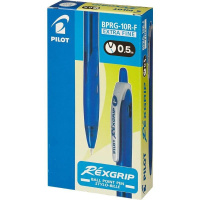 Ручка шариковая автомат. Rexgrip 0,5мм син.