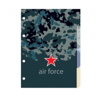 Разделители для тетрадей на кольцах А5 4л. Альт "Милитари"