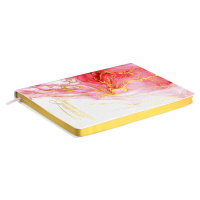 Записная книжка учителя А5 240стр. кож.зам., мягк.пер. "Розовый мрамор" тисн.фольг., ляссе